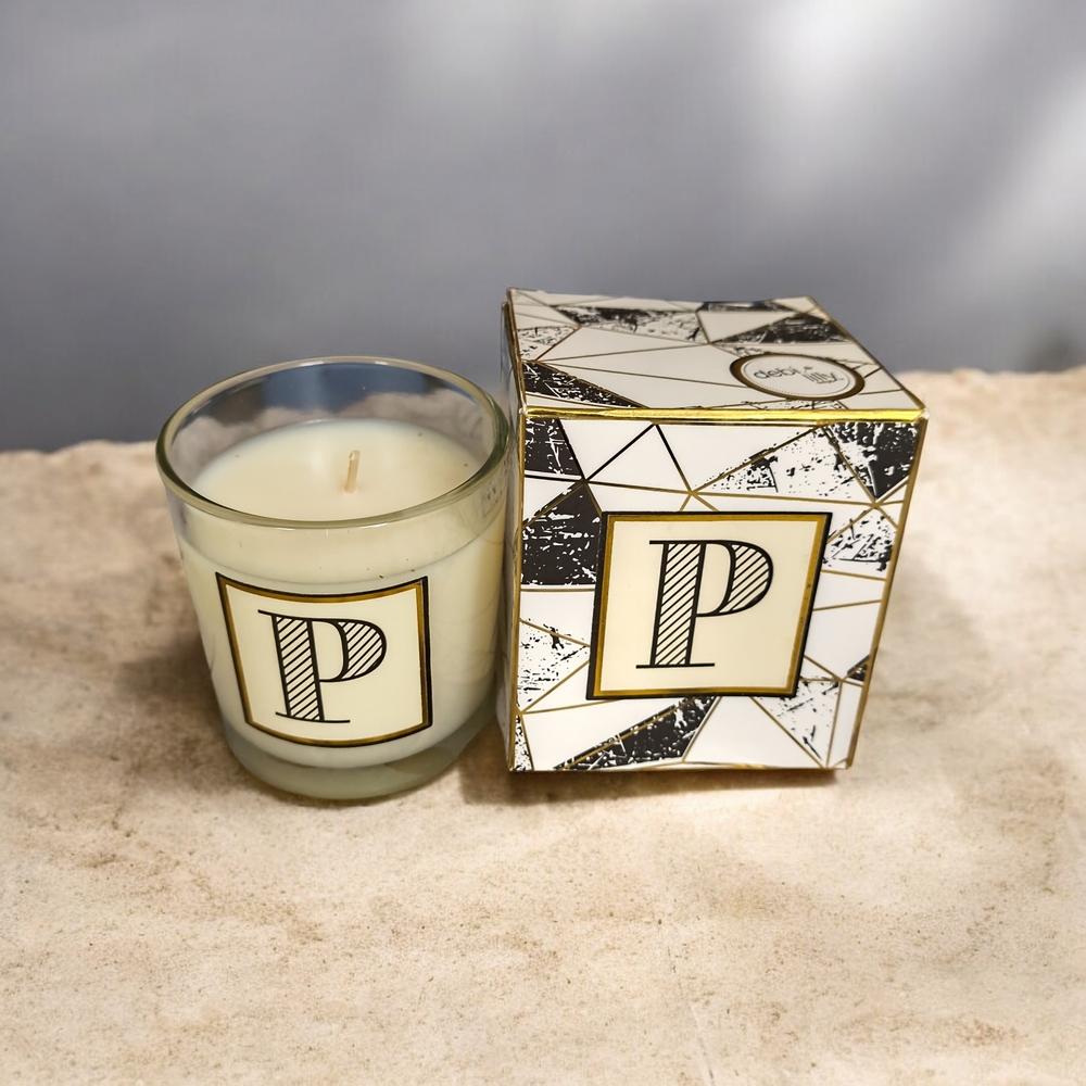 Monogrammed Candle with Box